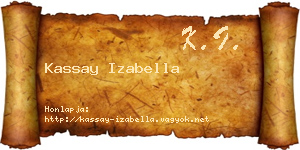 Kassay Izabella névjegykártya
